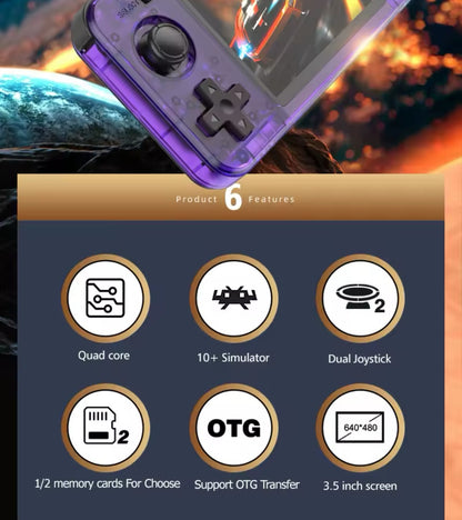 R36S Retro Handheld Video Game Console Linux System 3.5 Inch IPS Screen